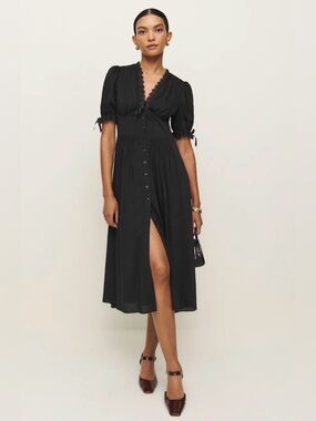 Reformation Ketra Dress Size 4 Black